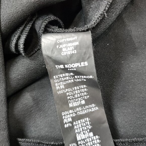 The Kooples Black Pencil Mini Skirt with Draped Overlay Size 2 - Picture 9 of 13